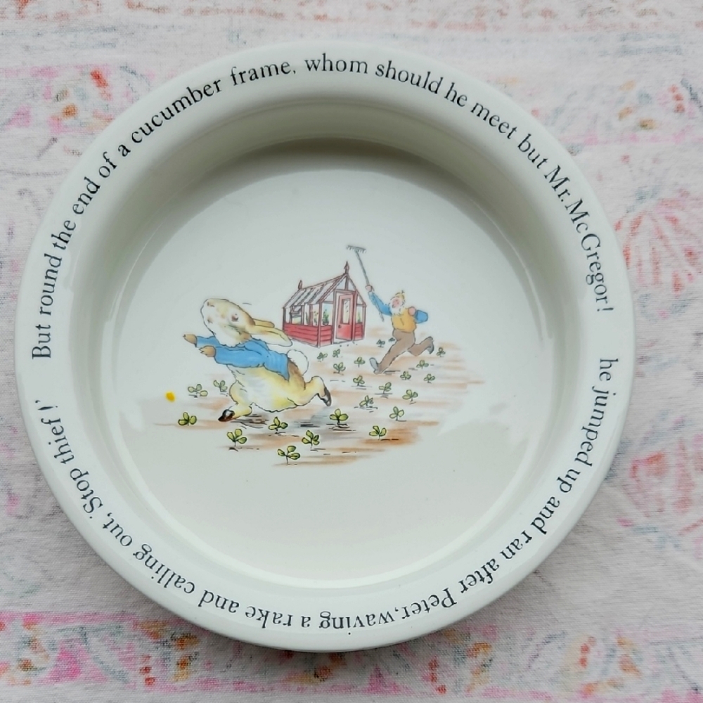 Wedgewood Peter Rabbit Ceramic Bowl - Beatrix Potter Vintage